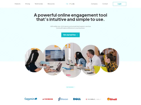 Design de referência do template Circle — Creative Studio