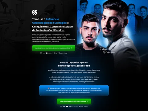Design de referência do template Dentex — Consultórios