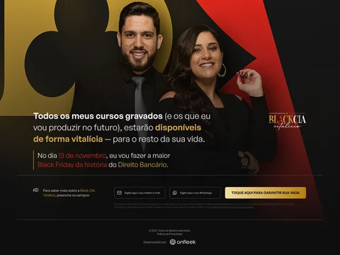 Design de referência do template Black CIA — Convite Horizontal