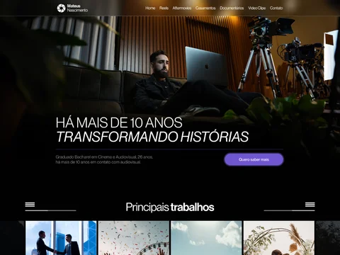 Design de referência do template Audiovisual — Mateus Nascimento