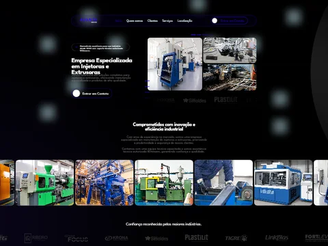 Design de referência do template Avante Service — Indústria
