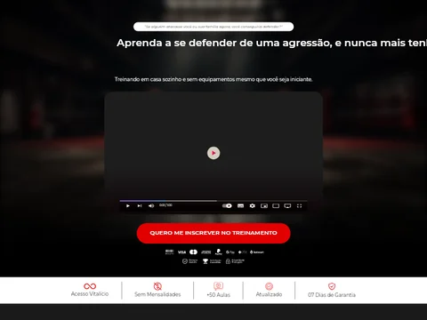 Design de referência do template Defesa Pessoal — Treinamento