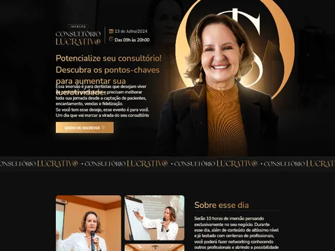 Design de referência do template Consultórios — Lucratividade