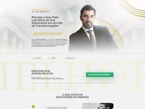 Design de referência do template Advocacia — Planejamento Anual